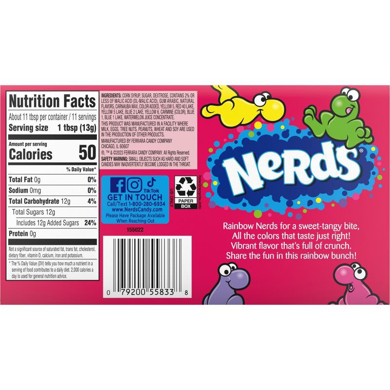 slide 10 of 10, Nerds Rainbow Theater Box Candy - 5oz, 5 oz