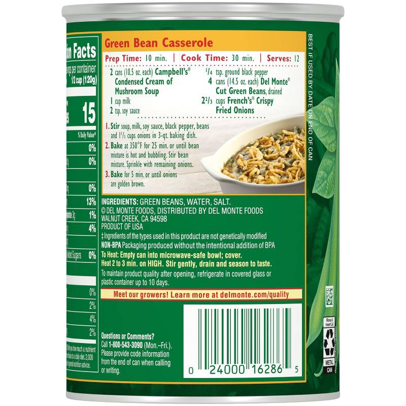 slide 3 of 3, Del Monte Cut Green Beans - 14.5oz, 14.5 oz