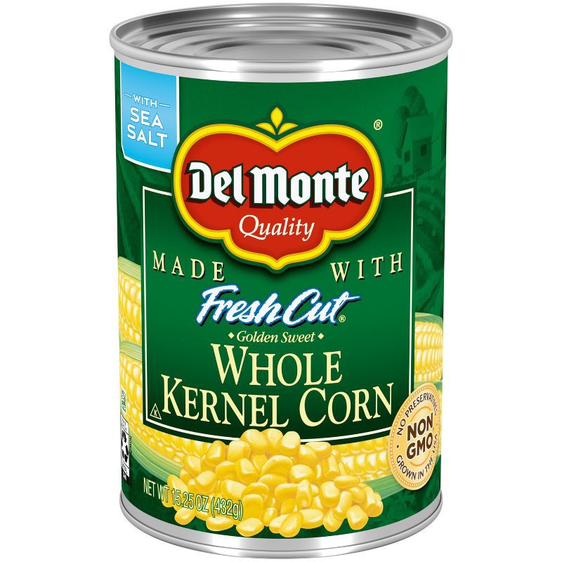 slide 1 of 6, Del Monte Golden Sweet Whole Kernel Corn - 15.25oz, 15.25 oz