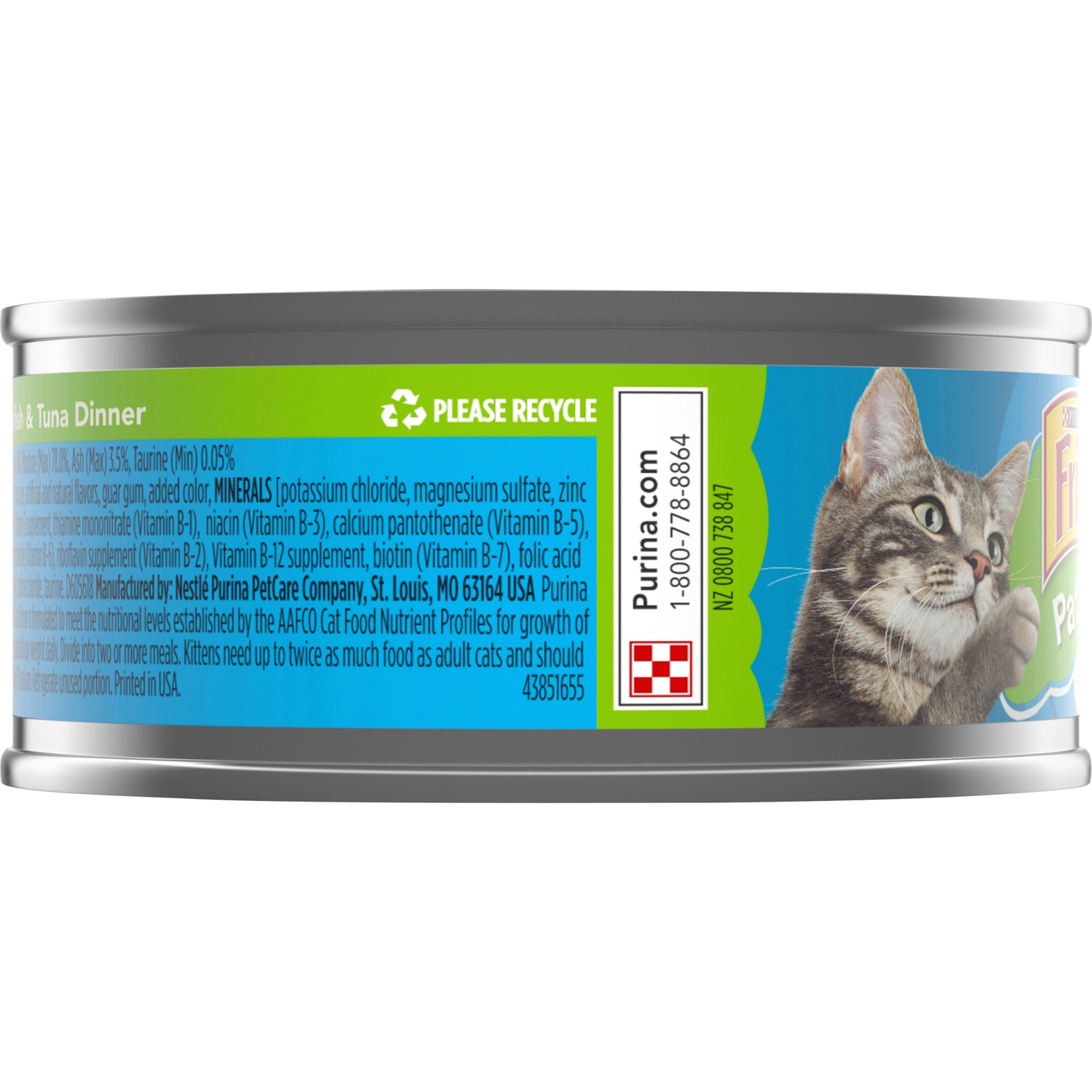 slide 5 of 7, Purina Friskies Paté Wet Cat Food Ocean White Fish & Tuna Dinner - 5.5oz, 