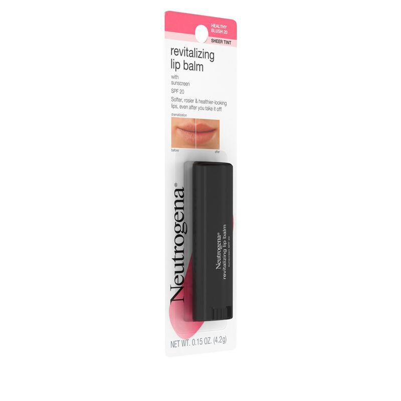 slide 4 of 7, Neutrogena Revitalizing and Moisturizing Tinted Lip Balm, SPF 20 - 20 Blush - 0.15oz, 0.15 oz