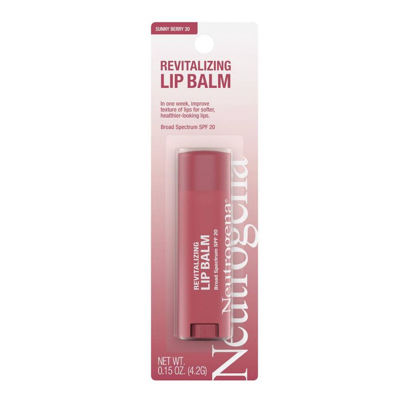 slide 2 of 6, Neutrogena Revitalizing and Moisturizing Tinted Lip Balm, SPF 20 - 30 Sunny Berry - 0.15oz, 0.15 oz