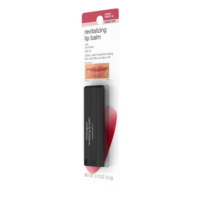 slide 5 of 7, Neutrogena Revitalizing and Moisturizing Tinted Lip Balm, SPF 20 - 30 Sunny Berry - 0.15oz, 0.15 oz