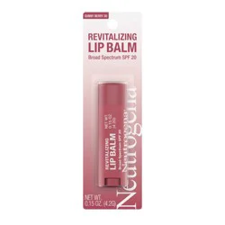 Neutrogena Revitalizing and Moisturizing Tinted Lip Balm, SPF 20 - 30 Sunny Berry - 0.15oz: Paraben-Free, Sulfate-Free, Phthalate-Free