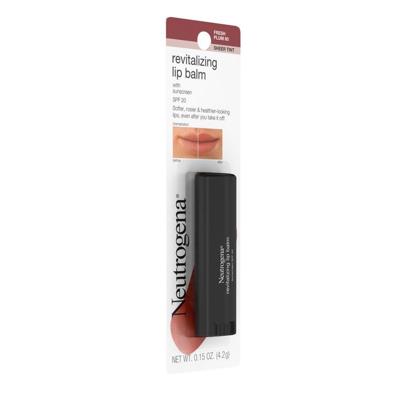 slide 3 of 6, Neutrogena Revitalizing and Moisturizing Tinted Lip Balm, SPF 20 - 60 Fresh Plum - 0.15oz, 0.15 oz