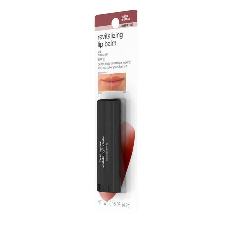 slide 4 of 6, Neutrogena Revitalizing and Moisturizing Tinted Lip Balm, SPF 20 - 60 Fresh Plum - 0.15oz, 0.15 oz