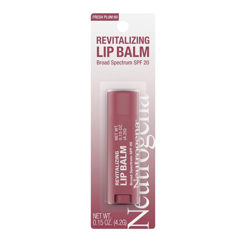 slide 1 of 4, Neutrogena Revitalizing and Moisturizing Tinted Lip Balm, SPF 20 - 60 Fresh Plum - 0.15oz, 0.15 oz