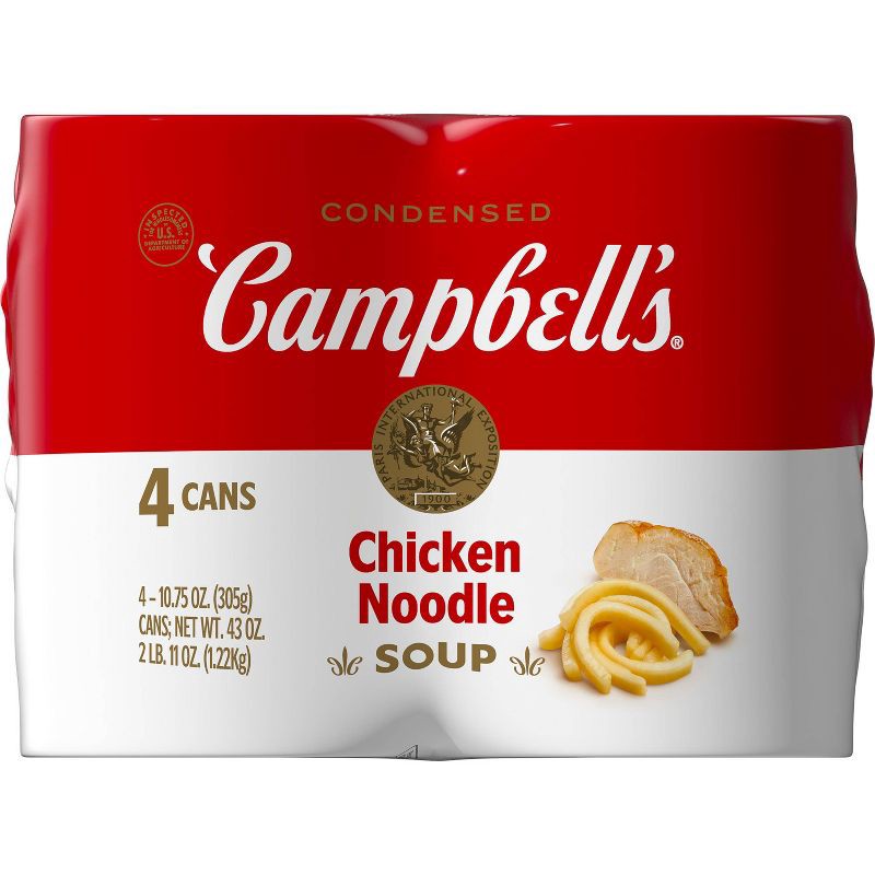 slide 9 of 13, Campbell's Condensed Chicken Noodle Soup - 42oz/4pk, 42 oz, 4 ct