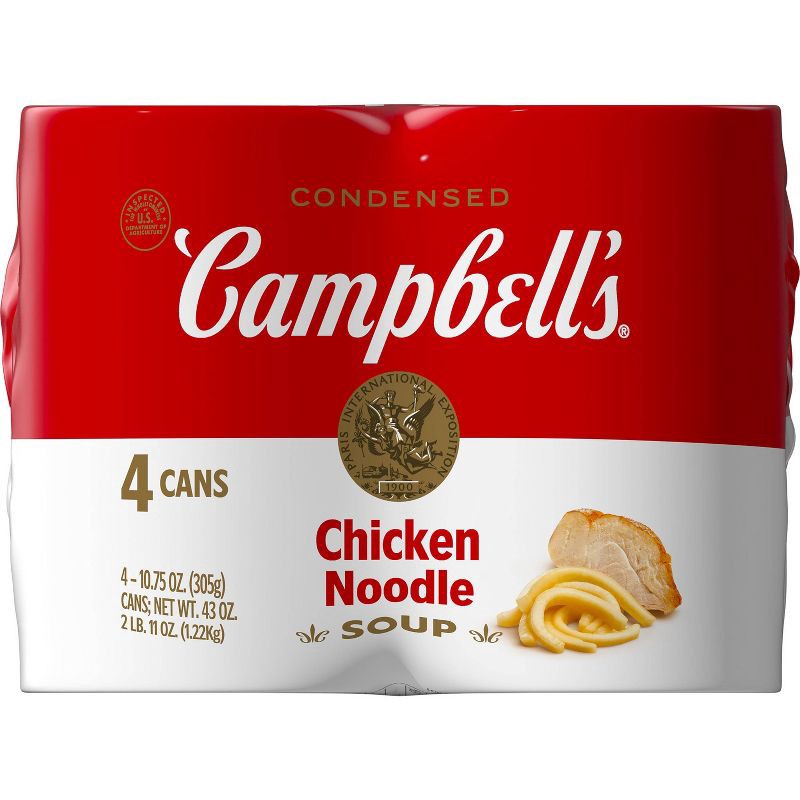 slide 11 of 13, Campbell's Condensed Chicken Noodle Soup - 42oz/4pk, 42 oz, 4 ct