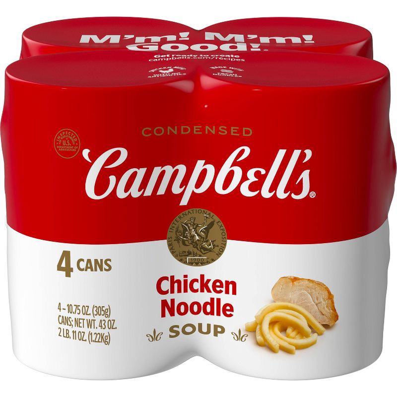 slide 1 of 13, Campbell's Condensed Chicken Noodle Soup - 42oz/4pk, 42 oz, 4 ct