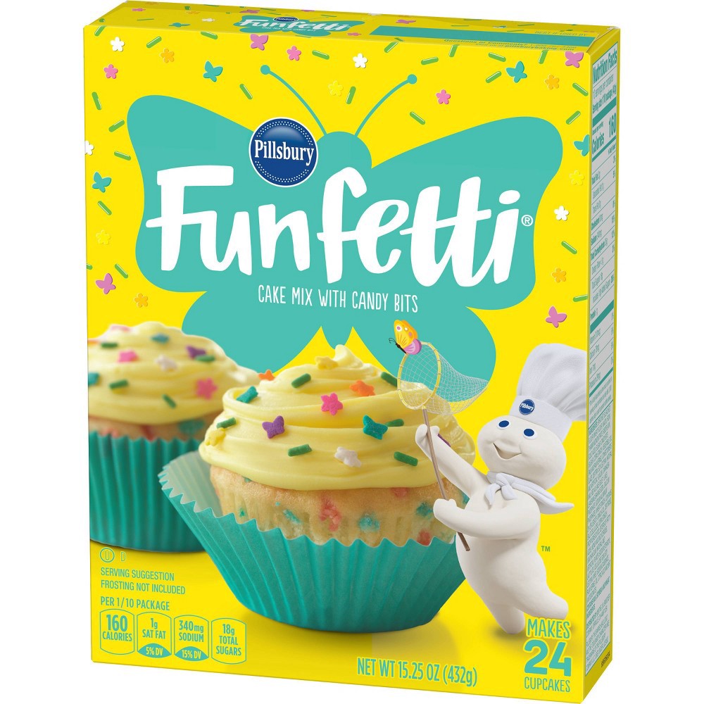 slide 4 of 4, Pillsbury Baking Pillsbury Doughboy Funfetti Spring Cake Mix, 18.9 oz