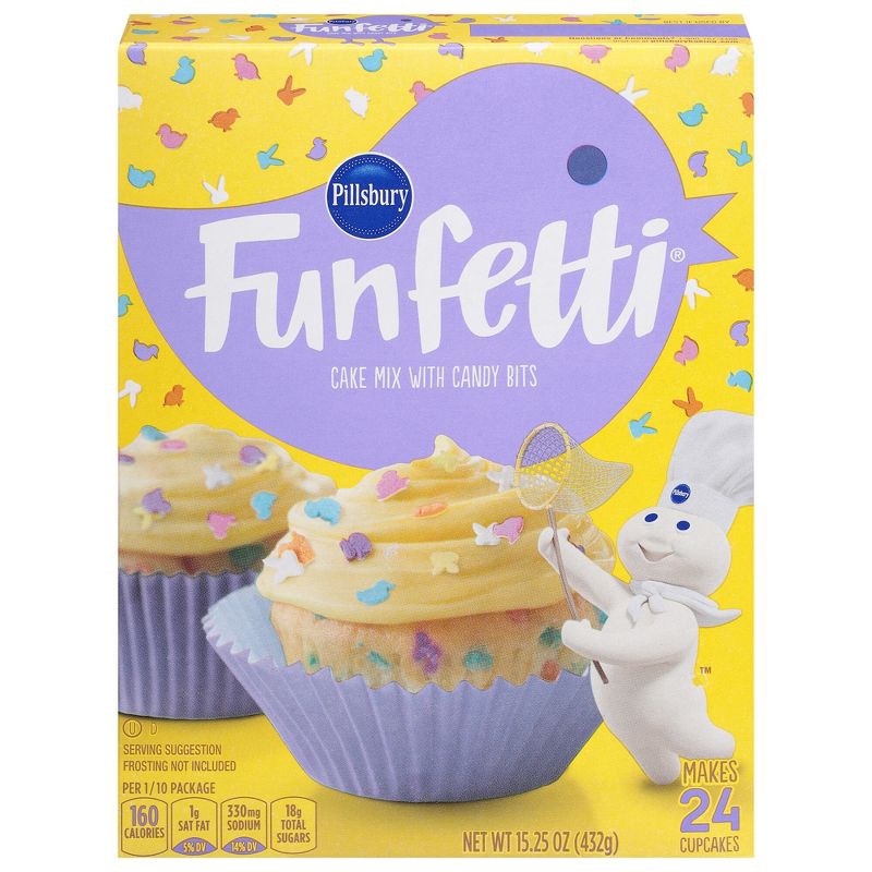 slide 1 of 8, Pillsbury Easter Funfetti Spring Cake Mix with Candy Bits - 15.25oz, 15.25 oz