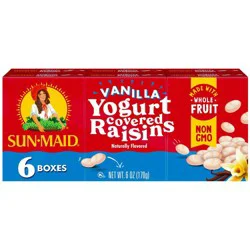 Sun-Maid Vanilla Yogurt Covered Raisins - 6oz/6ct