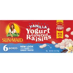 Sun-Maid Vanilla Yogurt Covered Raisins - 1oz/6ct