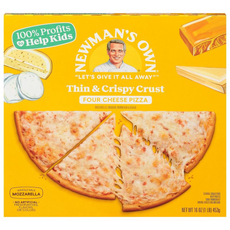 slide 1 of 6, Newman's Own Thin & Crispy Crust Four Cheese Frozen Pizza - 16oz, 16 oz