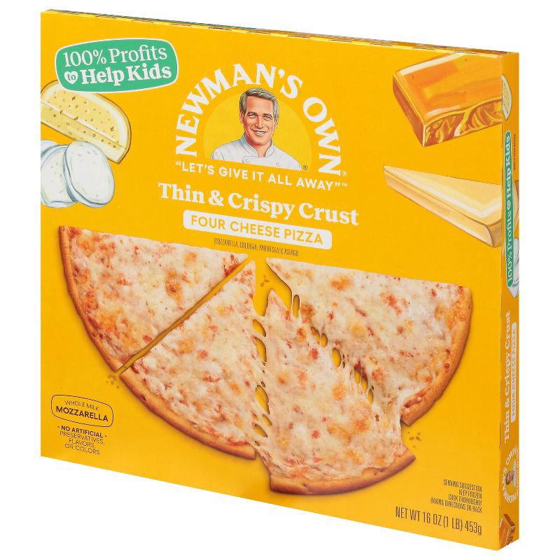 slide 3 of 4, Newman's Own Thin & Crispy Crust Four Cheese Frozen Pizza - 16oz, 16 oz