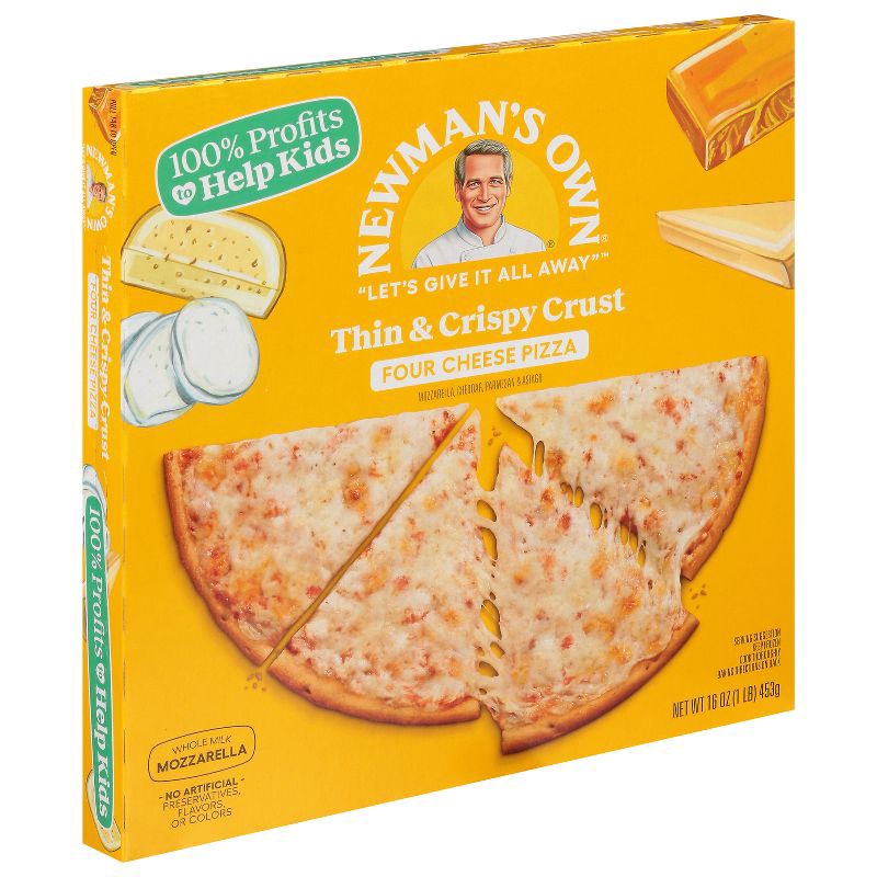 slide 4 of 4, Newman's Own Thin & Crispy Crust Four Cheese Frozen Pizza - 16oz, 16 oz
