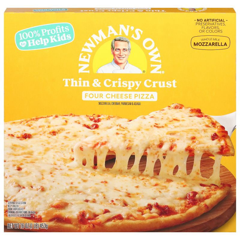 slide 6 of 6, Newman's Own Thin & Crispy Crust Four Cheese Frozen Pizza - 16oz, 16 oz