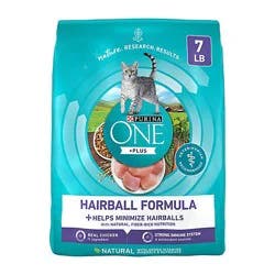 Purina One Hairball Formula Real Chicken Dry Cat Food - 7 Lb