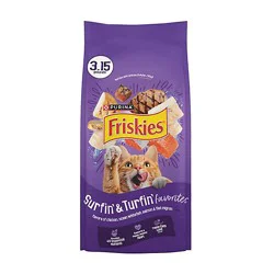 Friskies Surfin And Turfin Chicken Dry Cat Food - 3.15 Lbs