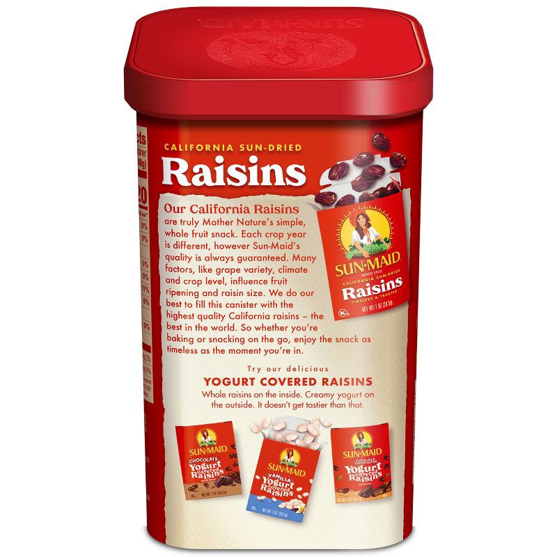 slide 3 of 11, Sun-Maid California Sun-Dried Raisins Canister - 20oz, 20 oz