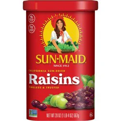 Sun-Maid California Sun-Dried Raisins Canister - 20oz