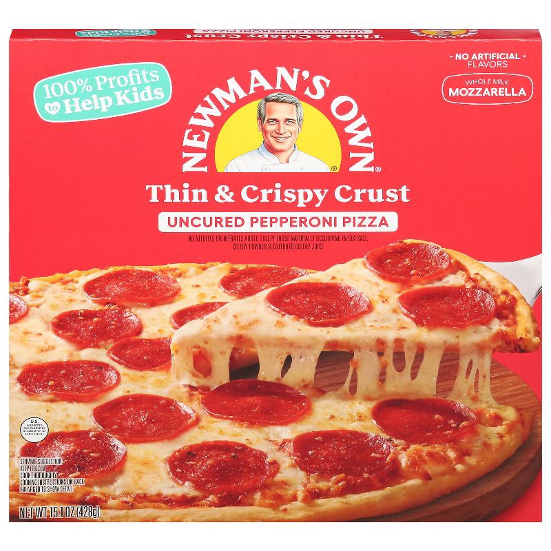 slide 7 of 8, Newman's Own All Natural Thin & Crispy Uncured Pepperoni Frozen Pizza - 15.1oz, 15.1 oz