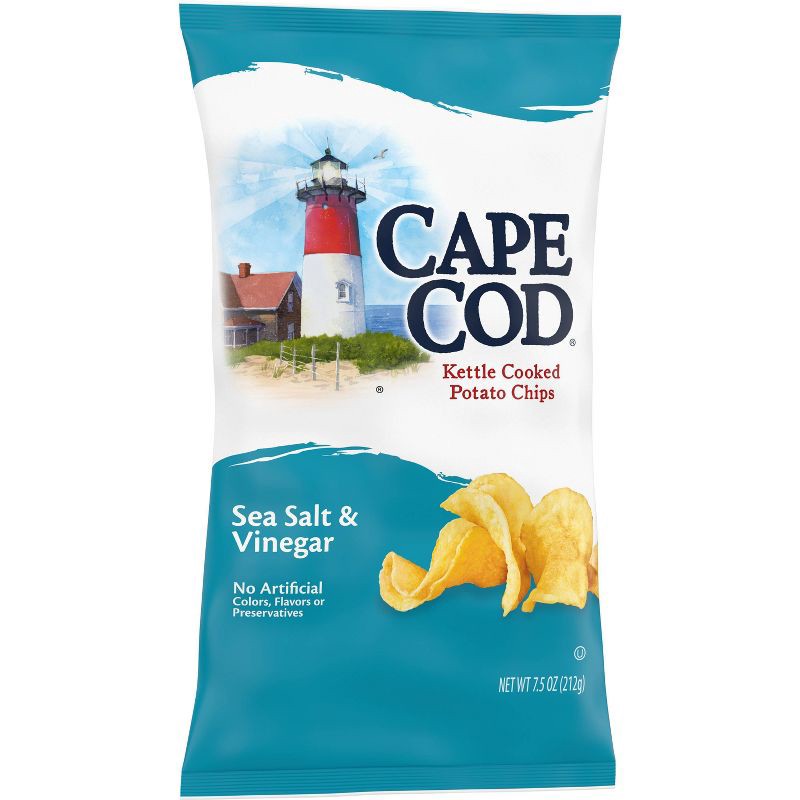 slide 4 of 6, Cape Cod Potato Chips Sea Salt and Vinegar Kettle Chips - 7.5oz, 7.5 oz