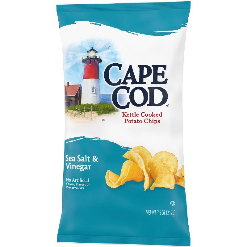 slide 5 of 6, Cape Cod Potato Chips Sea Salt and Vinegar Kettle Chips - 7.5oz, 7.5 oz