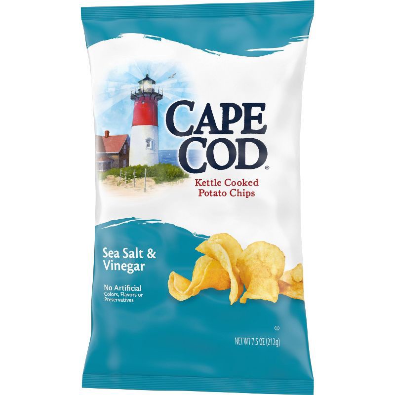 slide 8 of 8, Cape Cod Potato Chips Sea Salt and Vinegar Kettle Chips - 7.5oz, 7.5 oz