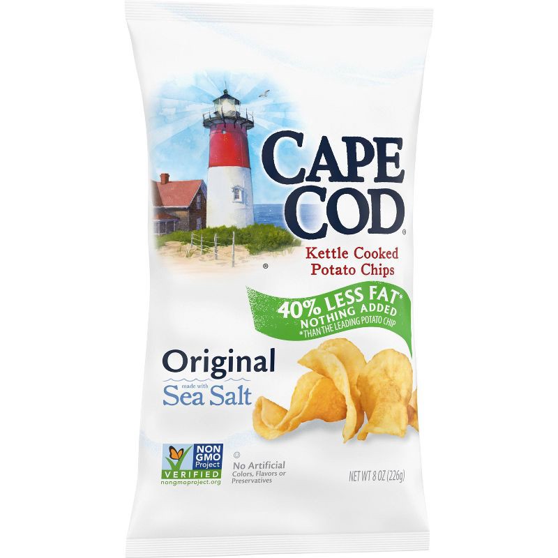 slide 4 of 7, Cape Cod Potato Chips Less Fat Original Kettle Chips - 8oz, 8 oz