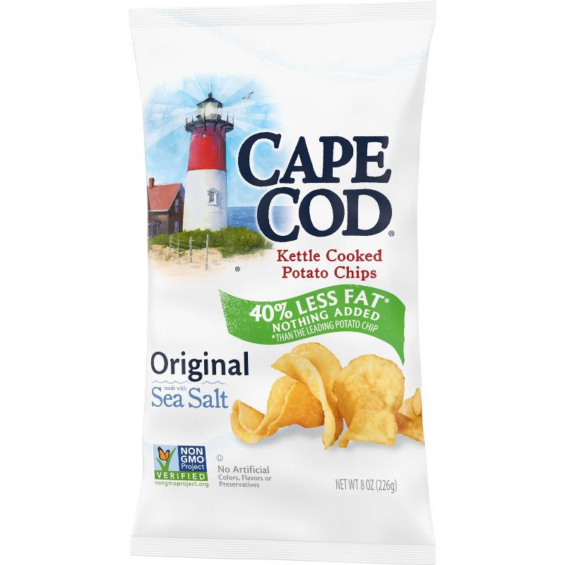 slide 5 of 7, Cape Cod Potato Chips Less Fat Original Kettle Chips - 8oz, 8 oz