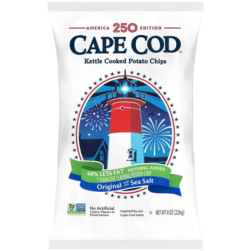 slide 1 of 7, Cape Cod Potato Chips Less Fat Original Kettle Chips - 8oz, 8 oz