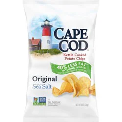 Cape Cod Potato Chips Less Fat Original Kettle Chips - 8oz