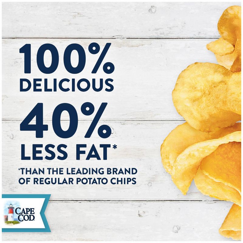 slide 2 of 8, Cape Cod Potato Chips Less Fat Sea Salt & Vinegar Kettle Chips - 7.5oz, 7.5 oz