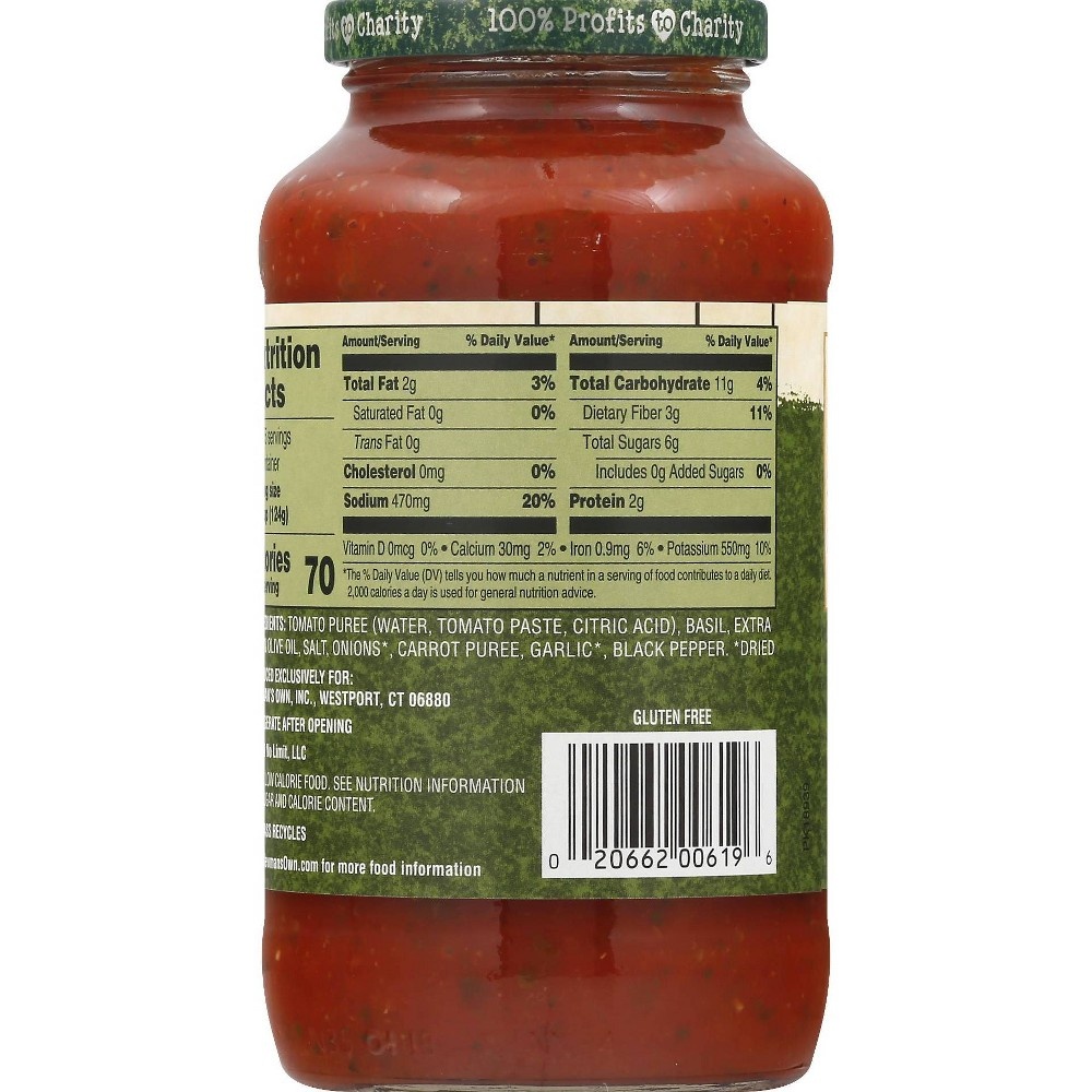 slide 2 of 6, Newman's Own Tomato Basil Pasta Sauce - 24oz, 24 oz