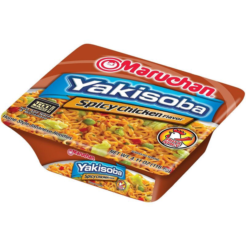 slide 2 of 4, Maruchan Yakisoba Microwavable Spicy Chicken Noodles - 4.11oz, 4.11 oz