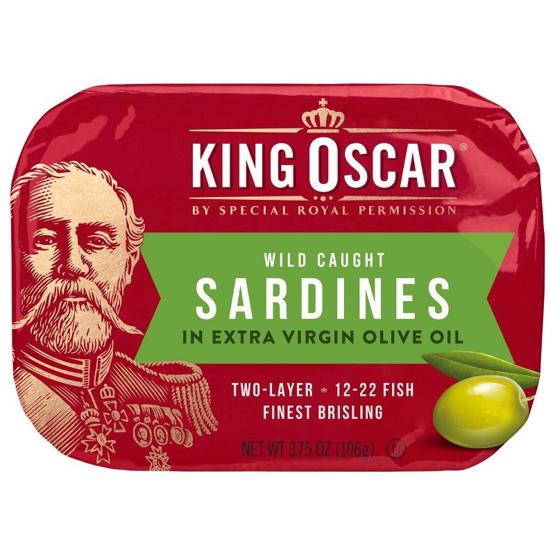 slide 1 of 6, King Oscar Sardines in Olive Oil - 3.75oz, 3.75 oz