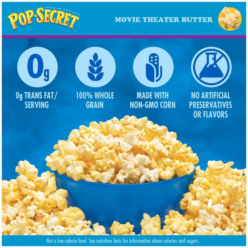 slide 2 of 9, Pop Secret Microwave Popcorn Movie Theater Butter Flavor - 19.2oz/6ct, 19.2 oz, 6 ct