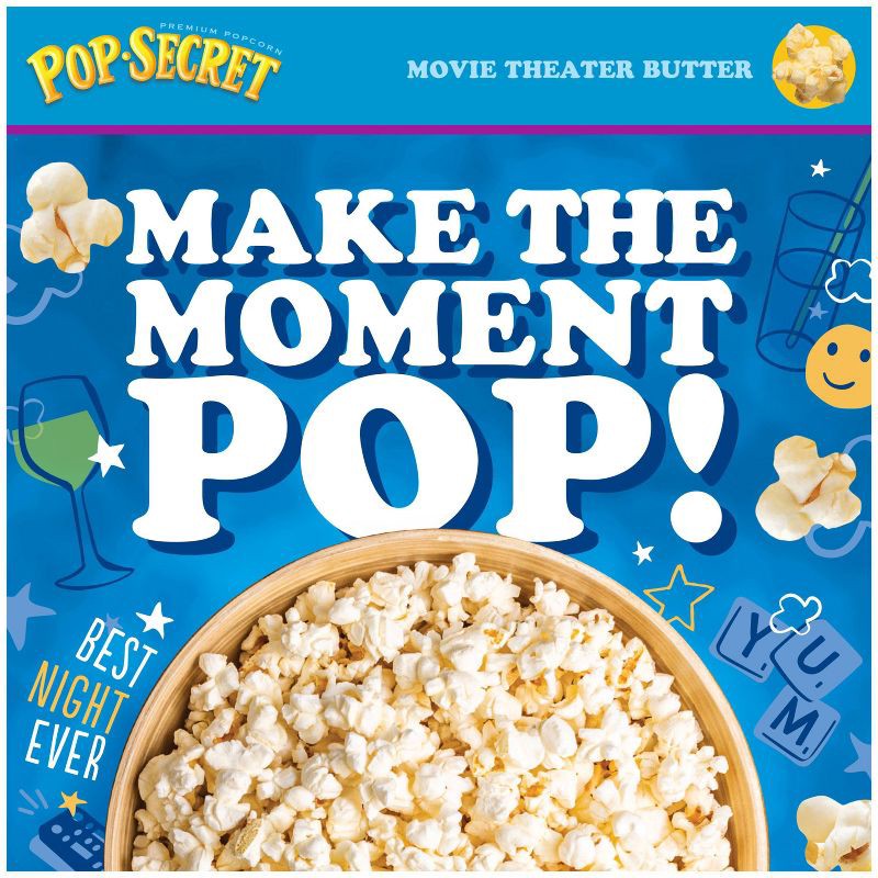 slide 5 of 9, Pop Secret Microwave Popcorn Movie Theater Butter Flavor - 19.2oz/6ct, 19.2 oz, 6 ct
