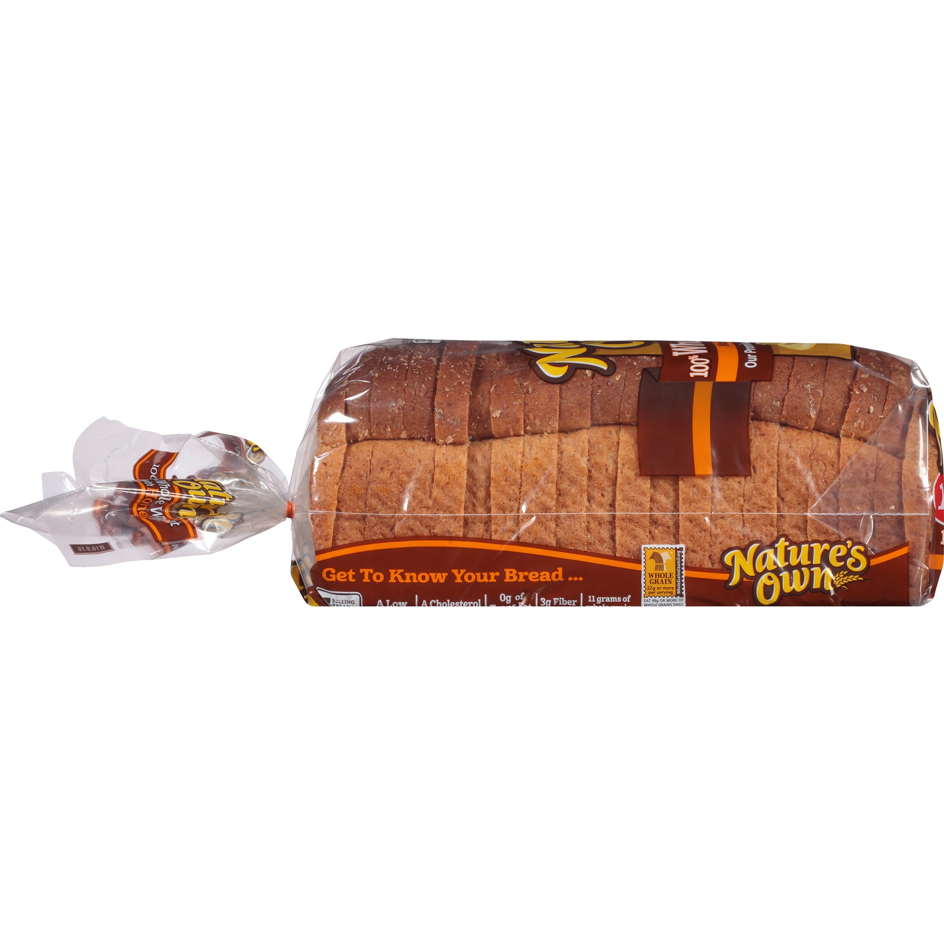 slide 3 of 8, Nature's Own 100% Whole Wheat Bread with Honey, Sliced Whole Wheat Sandwich Bread, 16 oz Loaf, 16 oz