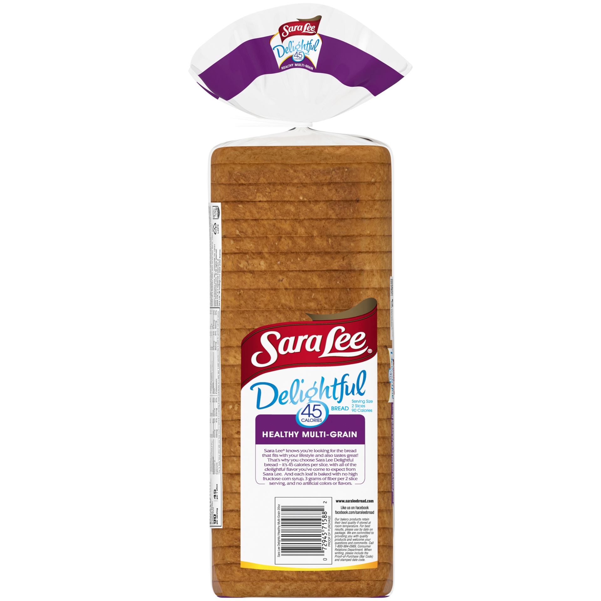 slide 7 of 9, Sara Lee Multi-Grain Sliced Bread Multigrain Bread, 20 oz, 20 oz
