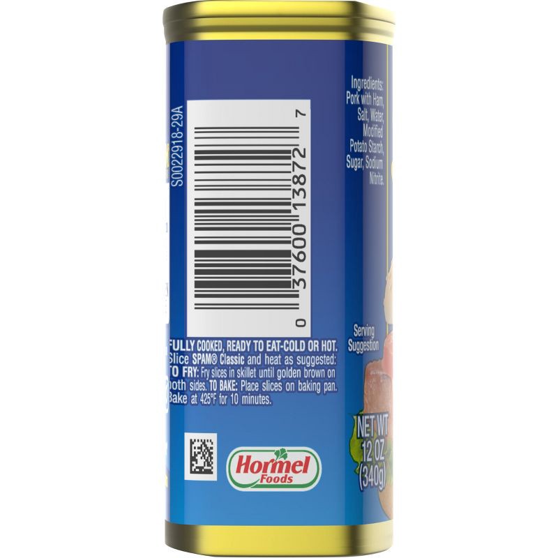 slide 3 of 15, SPAM Classic Lunch Meat - 12oz, 12 oz