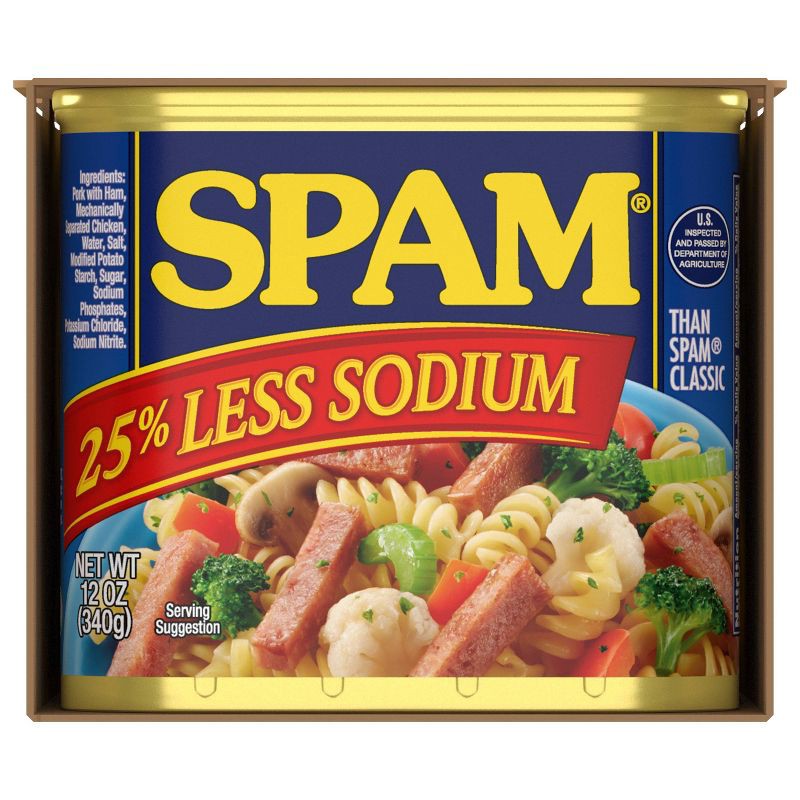 slide 2 of 7, SPAM Less Sodium Lunch Meat - 12oz, 12 oz