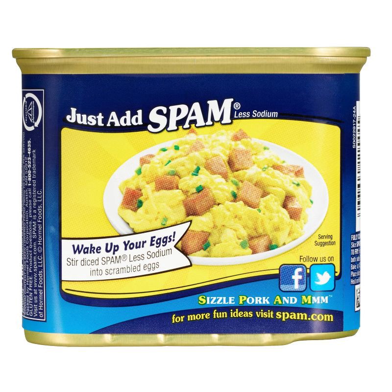 slide 3 of 7, SPAM Less Sodium Lunch Meat - 12oz, 12 oz