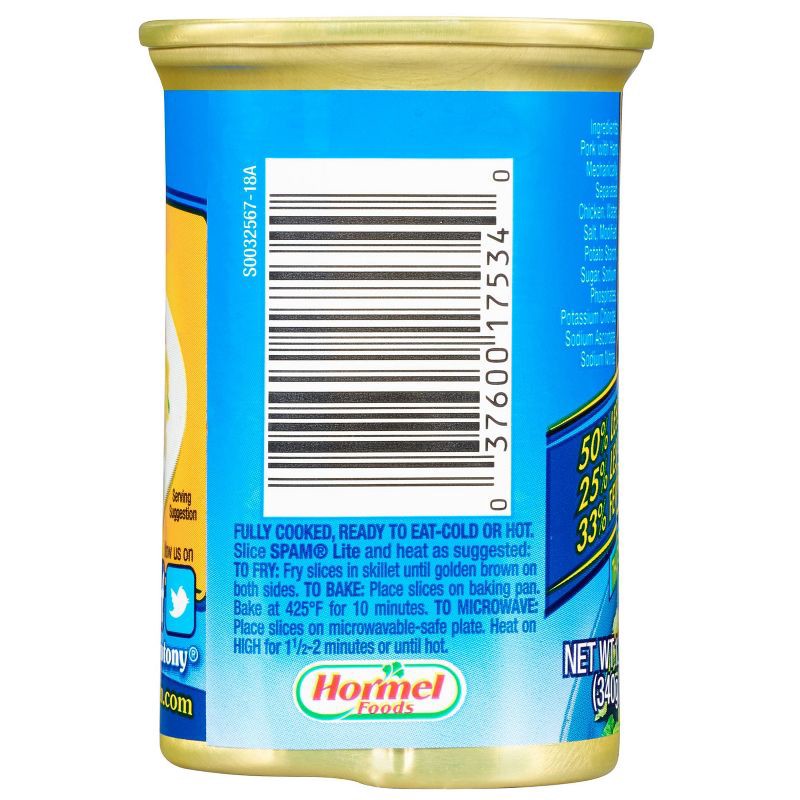 slide 2 of 9, SPAM Lite Lunch Meat - 12oz, 12 oz