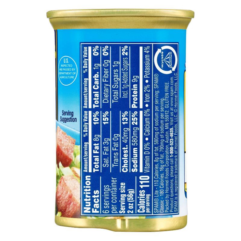 slide 3 of 9, SPAM Lite Lunch Meat - 12oz, 12 oz