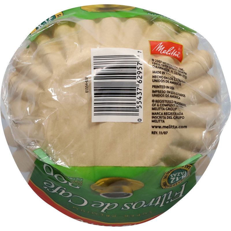 slide 5 of 6, Melitta 8-12cup Super Premium Coffee Filters 200ct, 200 ct