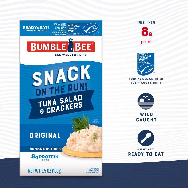 slide 7 of 10, Bumble Bee Tuna Salad with Crackers Snack Kit - 3.5oz, 3.5 oz