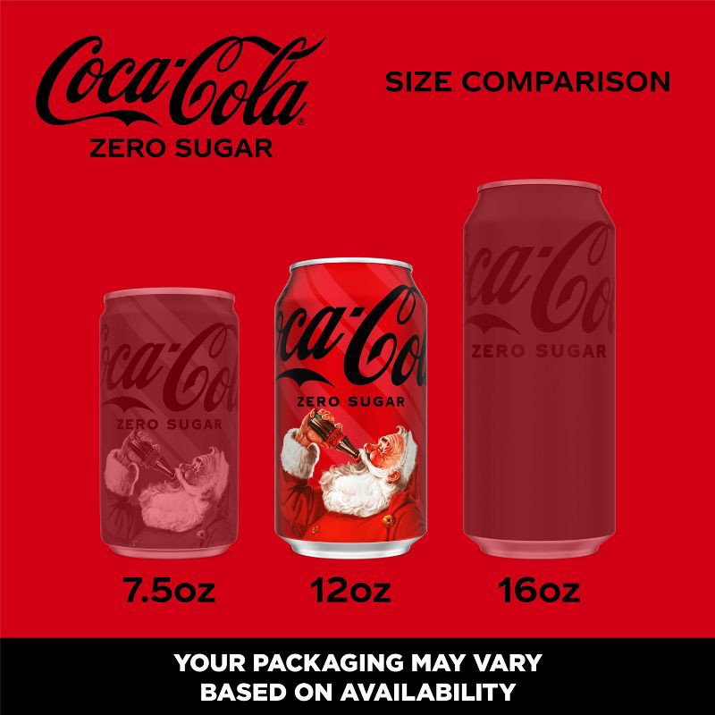slide 3 of 6, Coca-Cola Zero Sugar Soda - 24pk/12 fl oz Cans, 24 ct; 12 fl oz